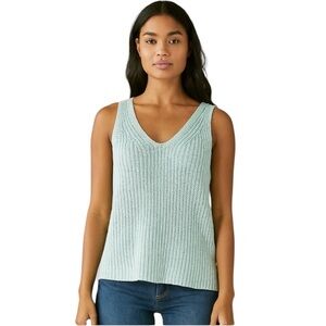 LOFT Outlet aqua sleeveless V neck sweater medium NWT
